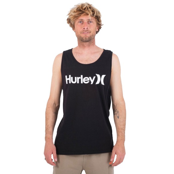 Hurley Men's Everyday Washed One and Only Solid Sleeveless Tank Top Tee T-Shirt - Picture 1 of 4